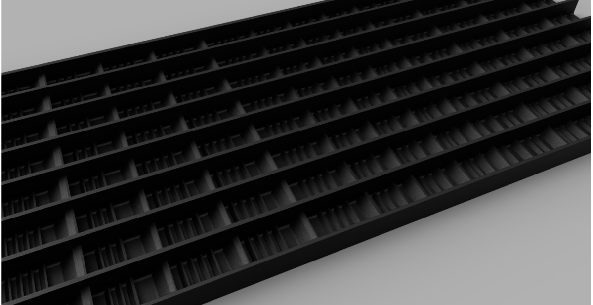 Weltneuheit!! GRIZZLY MAT, schwarz --- KOMPLETTE WASCHRINNE --- 119,5 cm lang - 25,6 cm breit -- Trichter 45 cm breit -