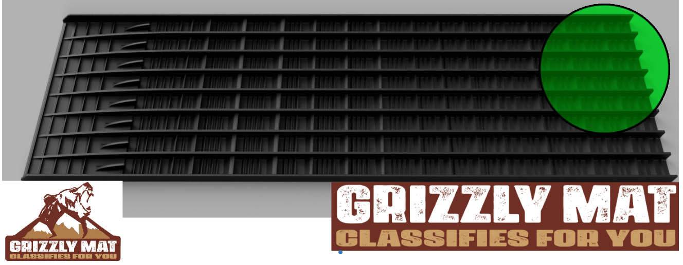 Weltneuheit!! GRIZZLY MAT - Grün - erste selbstsiebende aktive Matte - passend für Standard-Rinnen