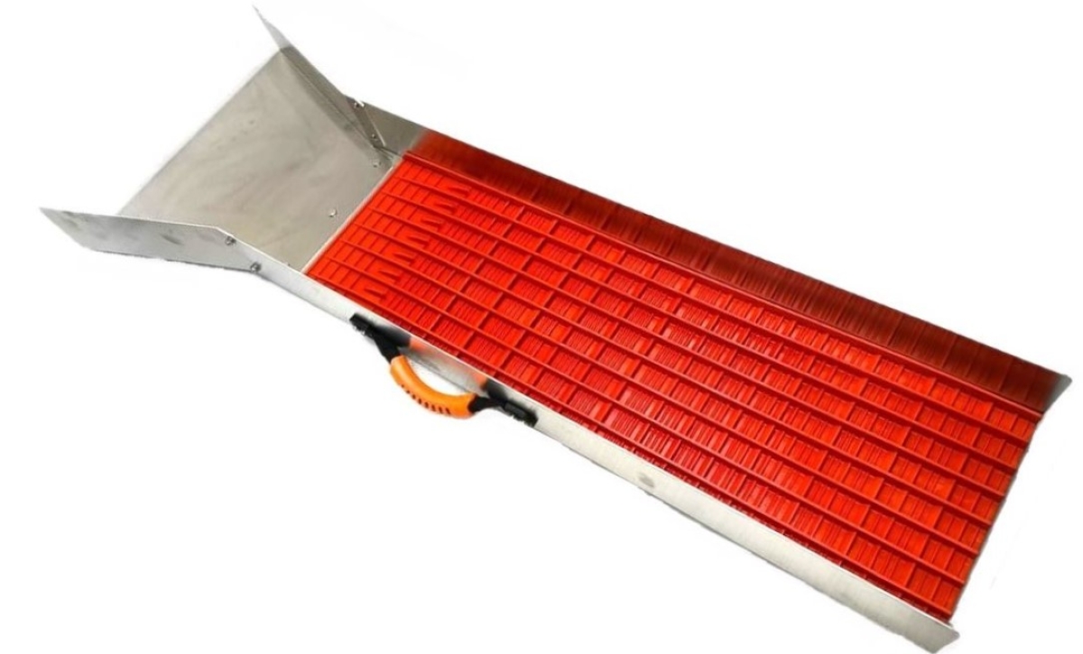 Limited Edition: GRIZZLY MAT -- orange --- KOMPLETTE WASCHRINNE --- 119,5 cm lang - 25,6 cm breit -- Trichter 45 cm breit