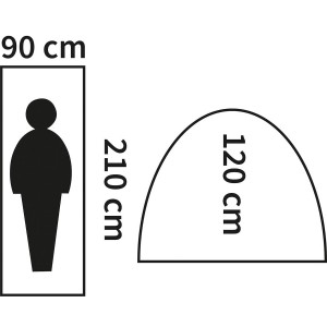Zelt, "Monodom", 1 Person, oliv