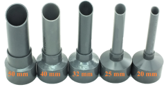 Set mit 5 Spitzen mit 20 mm bis 50 mm Durchmesser - passend für unsere Henderson-Pumpen
