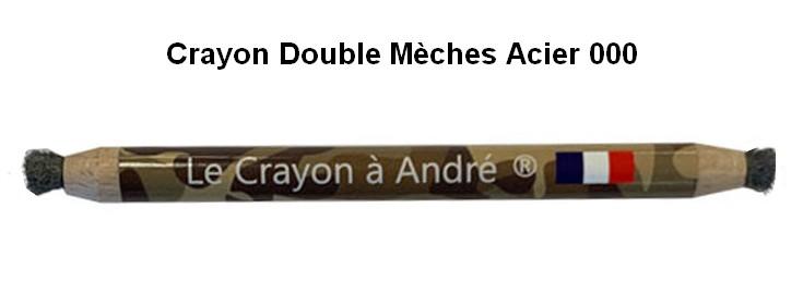 Le Crayon à André - Doppelseitiger Reinigungsstift mit zwei feinen Stahlwollebürsten