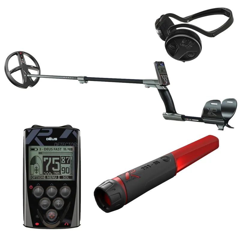 XP DEUS X35 22 RC Metalldetektor + WSA Kopfhörer + MI-6 Pinpointer (DEU