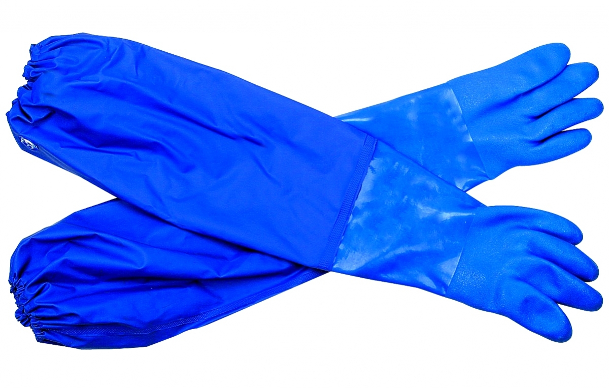 Handschuhe, ca. 65 cm lang - aus PVC, Größe L