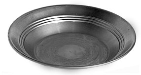 12" Ribbed Steel Gold Pan