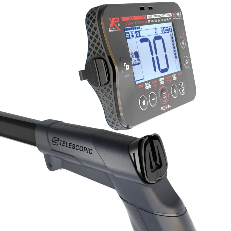 XP Icon WSA ST Metalldetektor, 28cm Suchspule, WSA ST Kopfhörer, kabellos, FMF Multifrequenz (ICON-28FMFRCWSAST)