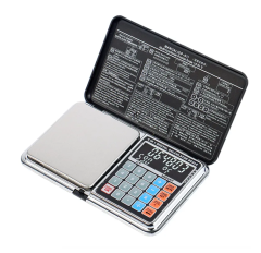 Hochwertige Digitale Feinwaage 0,01 gr bis 500 gr, mit TASCHENRECHNER, schwarz