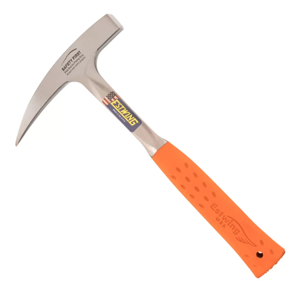 Estwing Geologenhammer / Pickhammer mit orangem Vinylgriff EO-14P